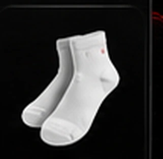 Pair of white branded socks