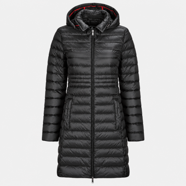 Women Nylon Puffer Long Jacket